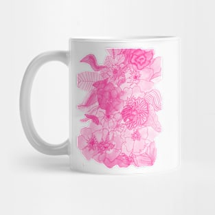 Floral Contour Print 7/10 Mug